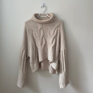 Moon & Madison Chunky Cream Coloured Knit Sweater